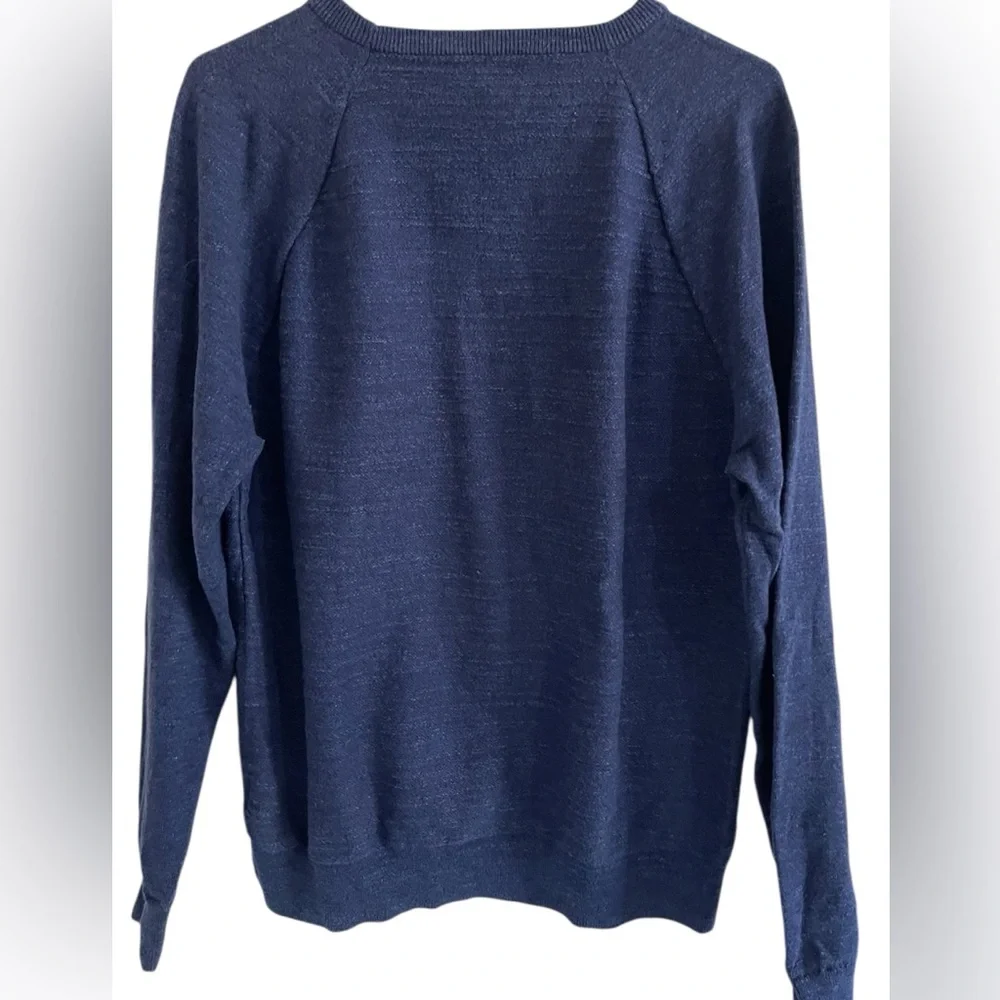 J.Crew Men’s Crew Neck Navy Blue Sweater. Size Large Slim